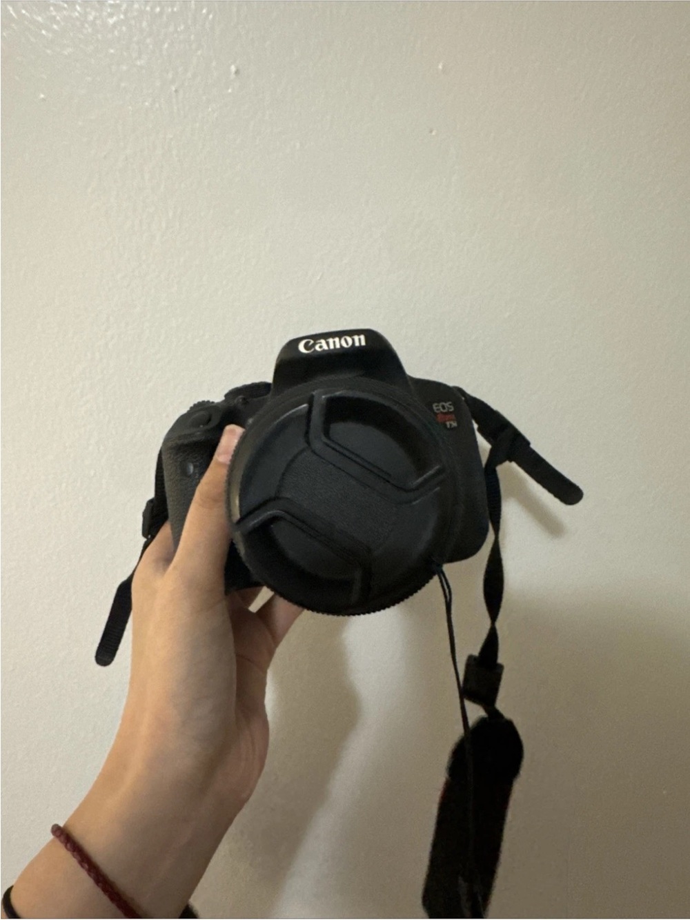 Canon DSLR Camera in Black with Lens Cap